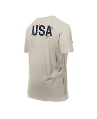 New Era Men's Light Beige Usmnt Logo Select T-Shirt