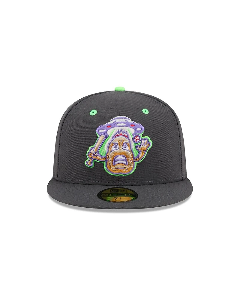 New Era Men's Charcoal Hampshire Fisher Cats Theme Nights 59FIFTY Fitted Hat