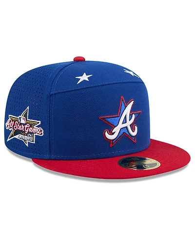 New Era Men's Blue/Red Atlanta Braves 2025 Mlb All-Star Game Workout Side Patch 59FIFTY Fitted Hat