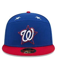 New Era Men's Blue/Red Washington Nationals 2025 Mlb All-Star Game Workout Side Patch 59FIFTY Fitted Hat