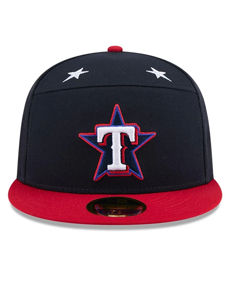 New Era Men's Navy/Red Texas Rangers 2025 Mlb All-Star Game Workout Side Patch 59FIFTY Fitted Hat