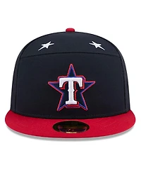 New Era Men's Navy/Red Texas Rangers 2025 Mlb All-Star Game Workout Side Patch 59FIFTY Fitted Hat