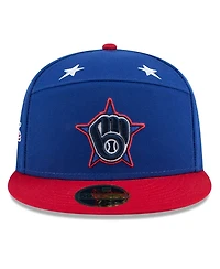 New Era Men's Blue/Red Milwaukee Brewers 2025 Mlb All-Star Game Workout Side Patch 59FIFTY Fitted Hat