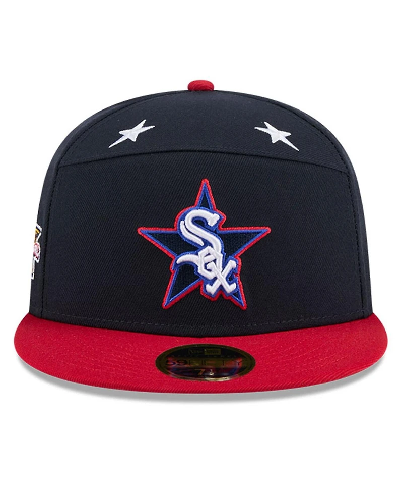 New Era Men's Navy/Red Chicago White Sox 2025 Mlb All-Star Game Workout Side Patch 59FIFTY Fitted Hat