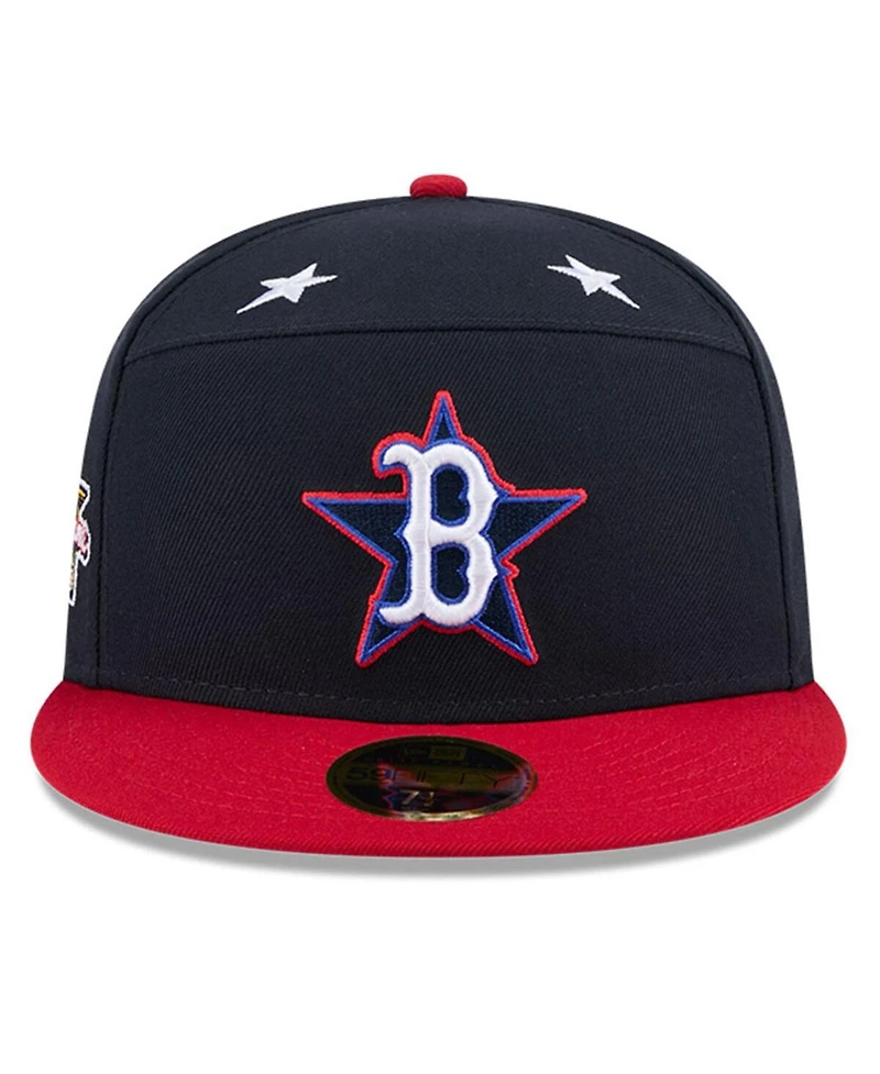 New Era Men's Navy/Red Boston Red Sox 2025 Mlb All-Star Game Workout Side Patch 59FIFTY Fitted Hat