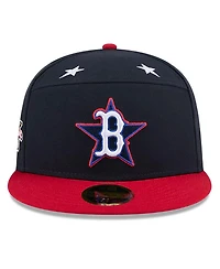 New Era Men's Navy/Red Boston Red Sox 2025 Mlb All-Star Game Workout Side Patch 59FIFTY Fitted Hat