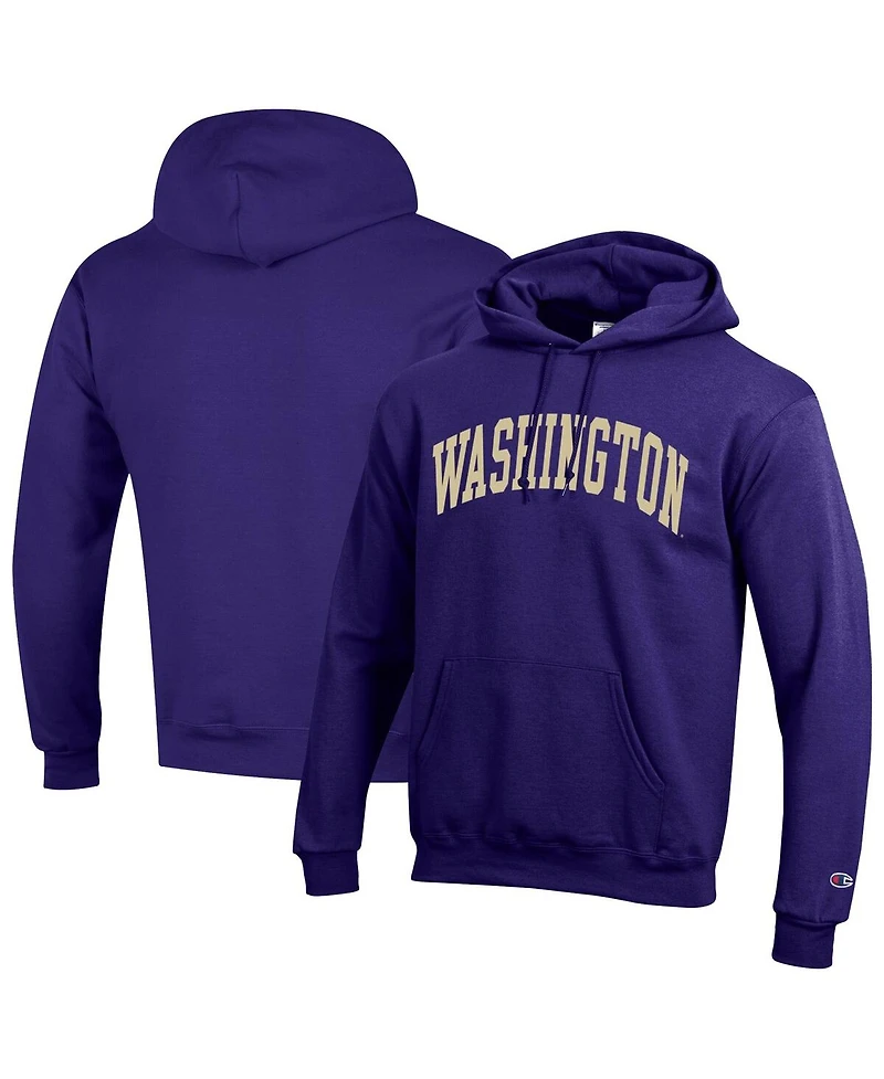Champion Men's Purple Washington Huskies Basic Arch Fleece Pullover Hoodie