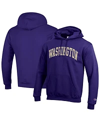 Champion Men's Purple Washington Huskies Basic Arch Fleece Pullover Hoodie