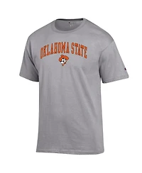 Champion Men's Heather Gray Oklahoma State Cowboys Arch Over Logo T-Shirt