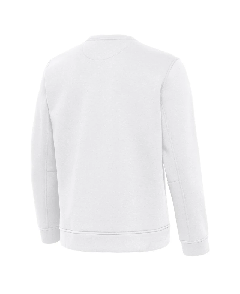 Antigua Men's White Philadelphia Eagles Relevant Lightweight Pullover Sweatshirt