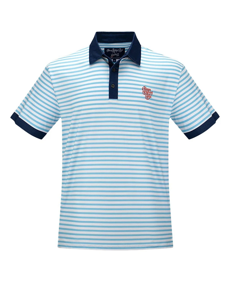 Section 119 Men's Blue the Allman Brothers Band Striped Polo Shirt