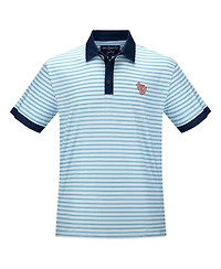 Section 119 Men's Blue the Allman Brothers Band Striped Polo Shirt