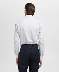 Mango Men's Slim Fit Cotton Striped Dress Shirt