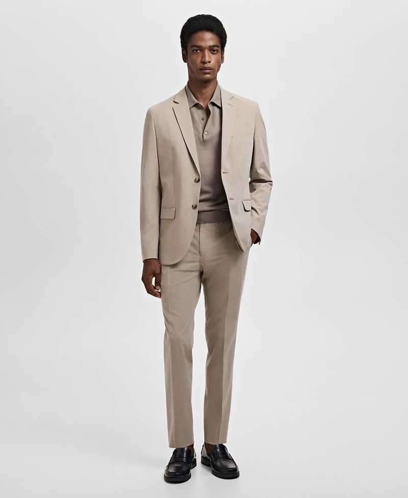 Mango Men's Stretch Fabric Super Slim-Fit Suit Pants