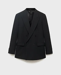 Mango Men's Boston Regular-Fit Double-Breasted Suit Blazer