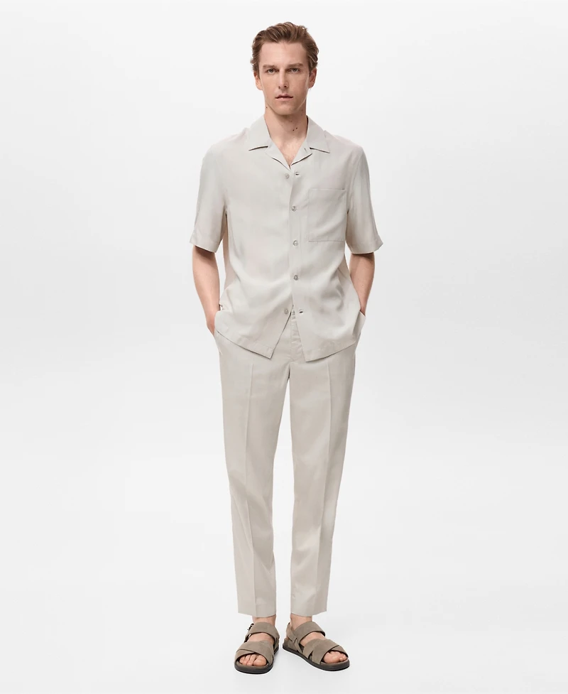 Mango Men's Lyocell Cotton Jogger Pants