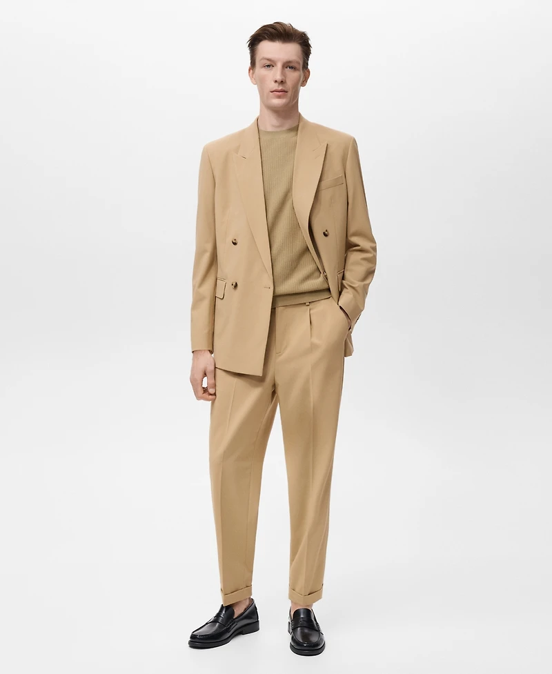 Mango Men's Boston Regular-Fit Suit Pants