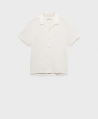 Mango Men's Regular Fit Seersucker Shirt