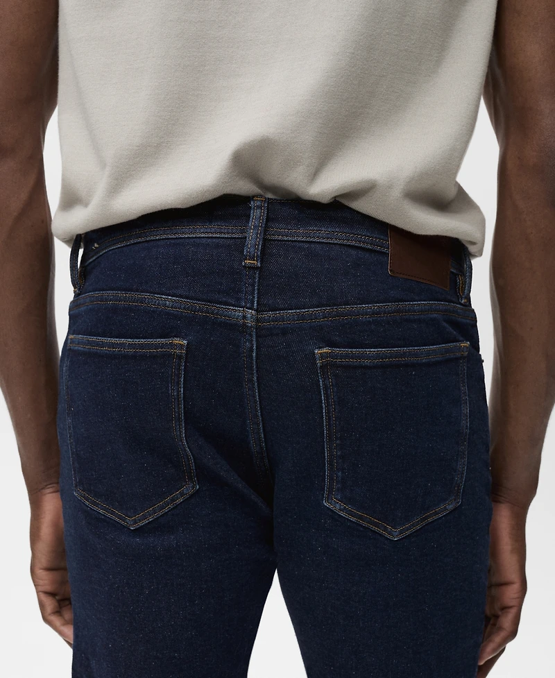 Mango Men's Jan Slim-Fit Dark-Wash Jeans