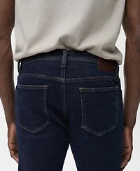 Mango Men's Jan Slim-Fit Dark-Wash Jeans