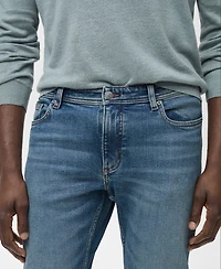 Mango Men's Jan Slim-Fit Faded Medium-Wash Jeans