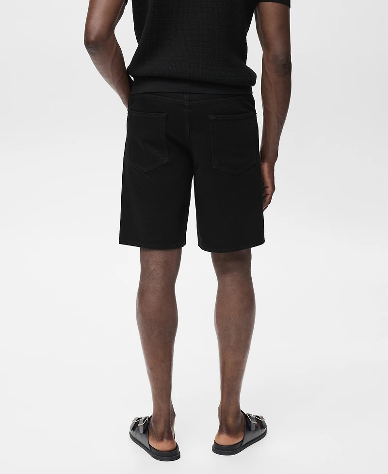 Mango Men's Regular-Fit 9" Denim Shorts