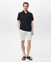 Mango Men's Zip Neck Polo Shirt