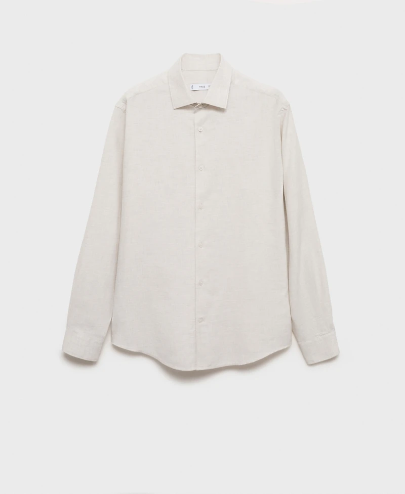 Mango Men's Cotton Linen-Blend Shirt