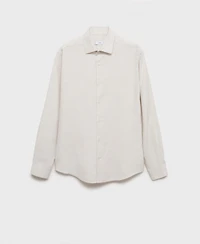 Mango Men's Cotton Linen-Blend Shirt
