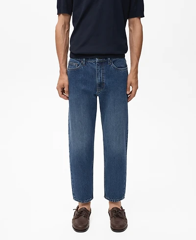 Mango Men's Regular Fit Cotton Jeans