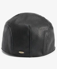 Scala Men's Ivy Faux-Leather Flat Cap