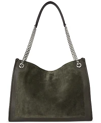 Lauren Ralph Lauren Bradley Large Suede Shopper Tote Bag