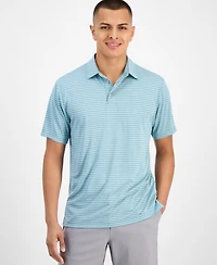 Pga Tour Men's Heathered Stripe Golf Polo Shirt