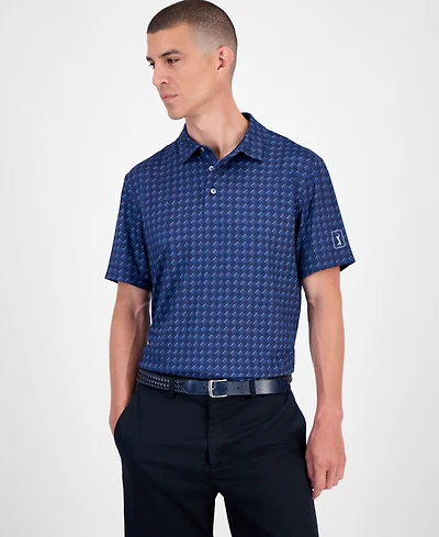 Pga Tour Men's All-Over Geometrical Polo Shirt
