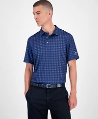 Pga Tour Men's All-Over Geometrical Polo Shirt