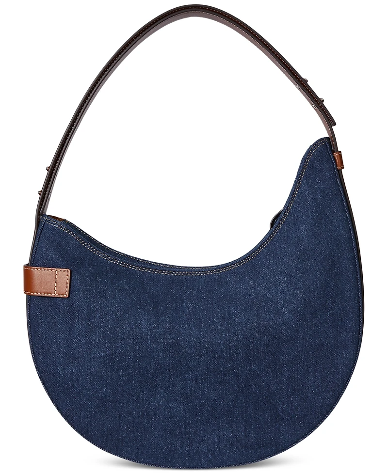 Lauren Ralph Lauren Tasha Medium Denim Shoulder Bag