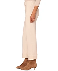 Democracy Petite "Ab"solution Embroidered High-Rise Round Up Boyfriend Jeans