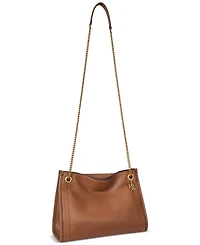 Lauren Ralph Bradley Small Pebbled Leather Tote Bag