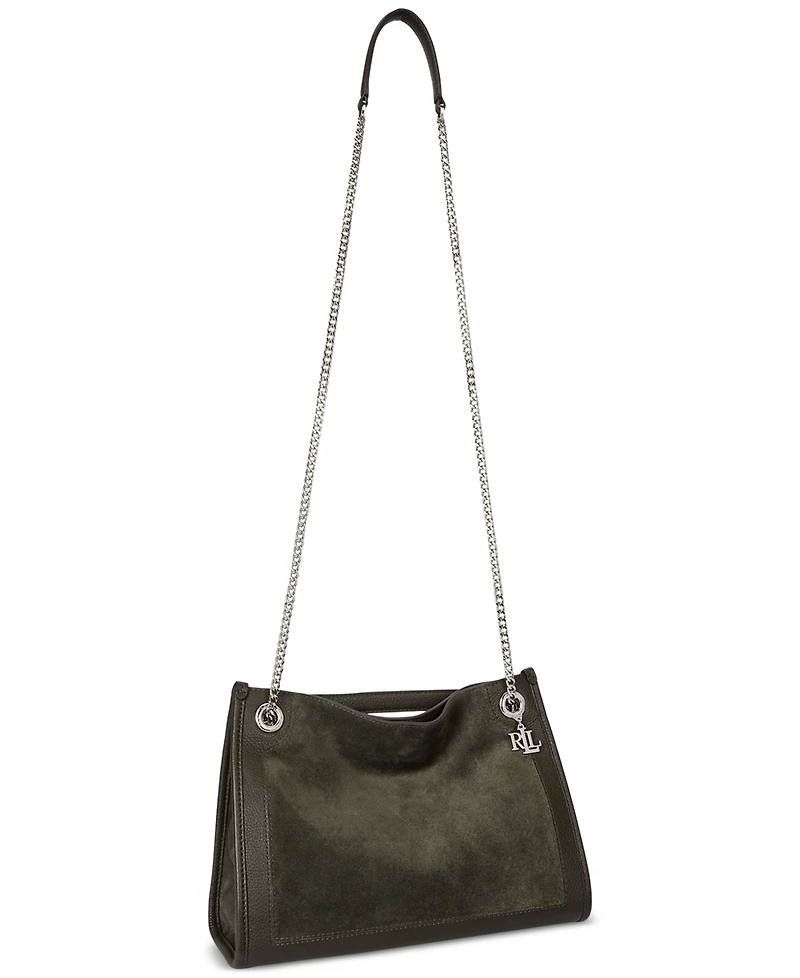 Lauren Ralph Lauren Suede & Leather Small Bradley Tote Bag