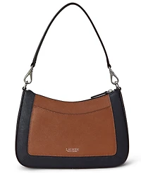 Lauren Ralph Lauren Two-Tone Leather Small Danni Bag