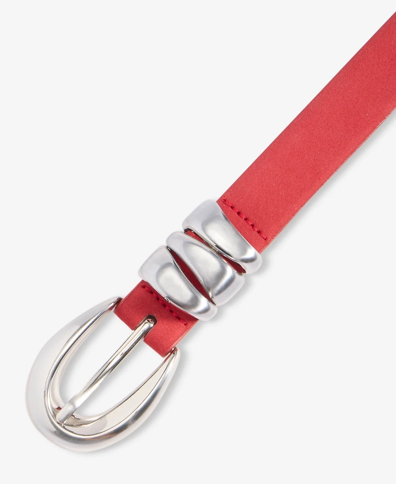 On 34th Faux-Suede Sculpture Buckle Belt, Macy's Exclusive