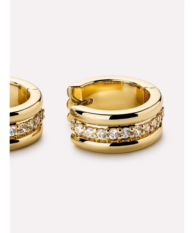 Ana Luisa Huggie Earrings - Asher Triple