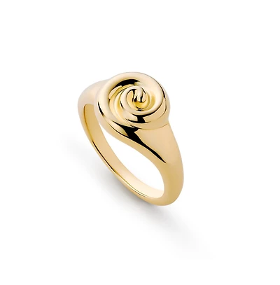 Ana Luisa Gold Signet Ring - Ariel
