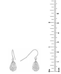 Crystal Pave Tear-Shape Drop Earrings in Sterling Silver, Exclusively at Macy's