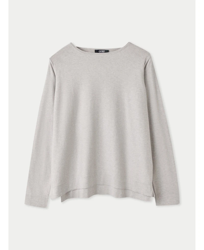 Gobi Cashmere Women's Boatneck Cotton Silk Blend Sweater