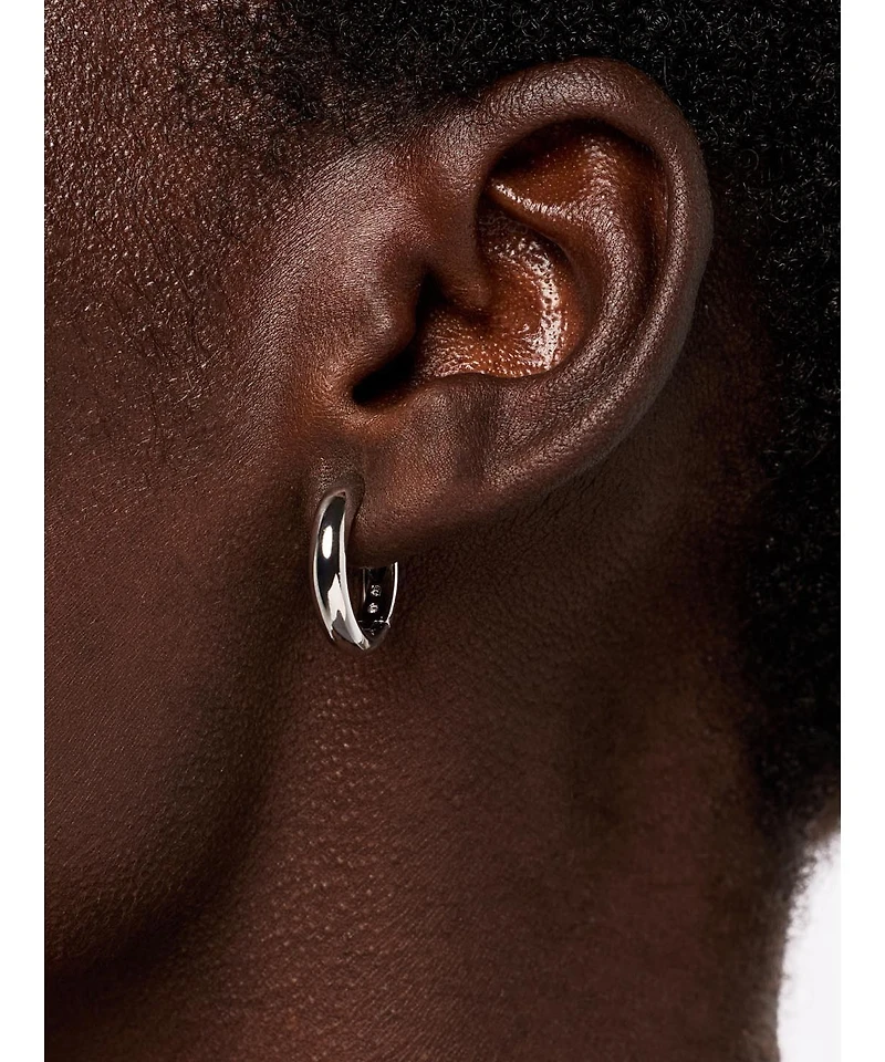 Ana Luisa - Silver Hoop Earrings - Giulia Medium Silver