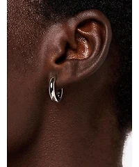 Ana Luisa - Silver Hoop Earrings - Giulia Medium Silver