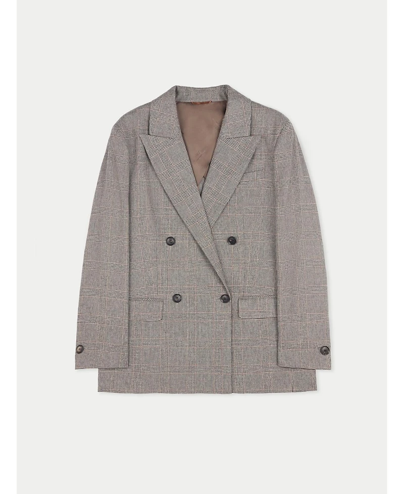 Gobi Cashmere Women's Double-Breasted Cashmere Blazer