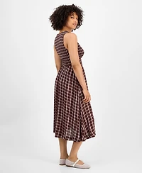 And Now This Women's Printed Smocked Sleeveless Midi Dress, Macy's Exclusive