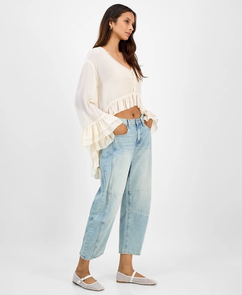 And Now This Women's High-Low Ruffle Top, Macy's Exclusive